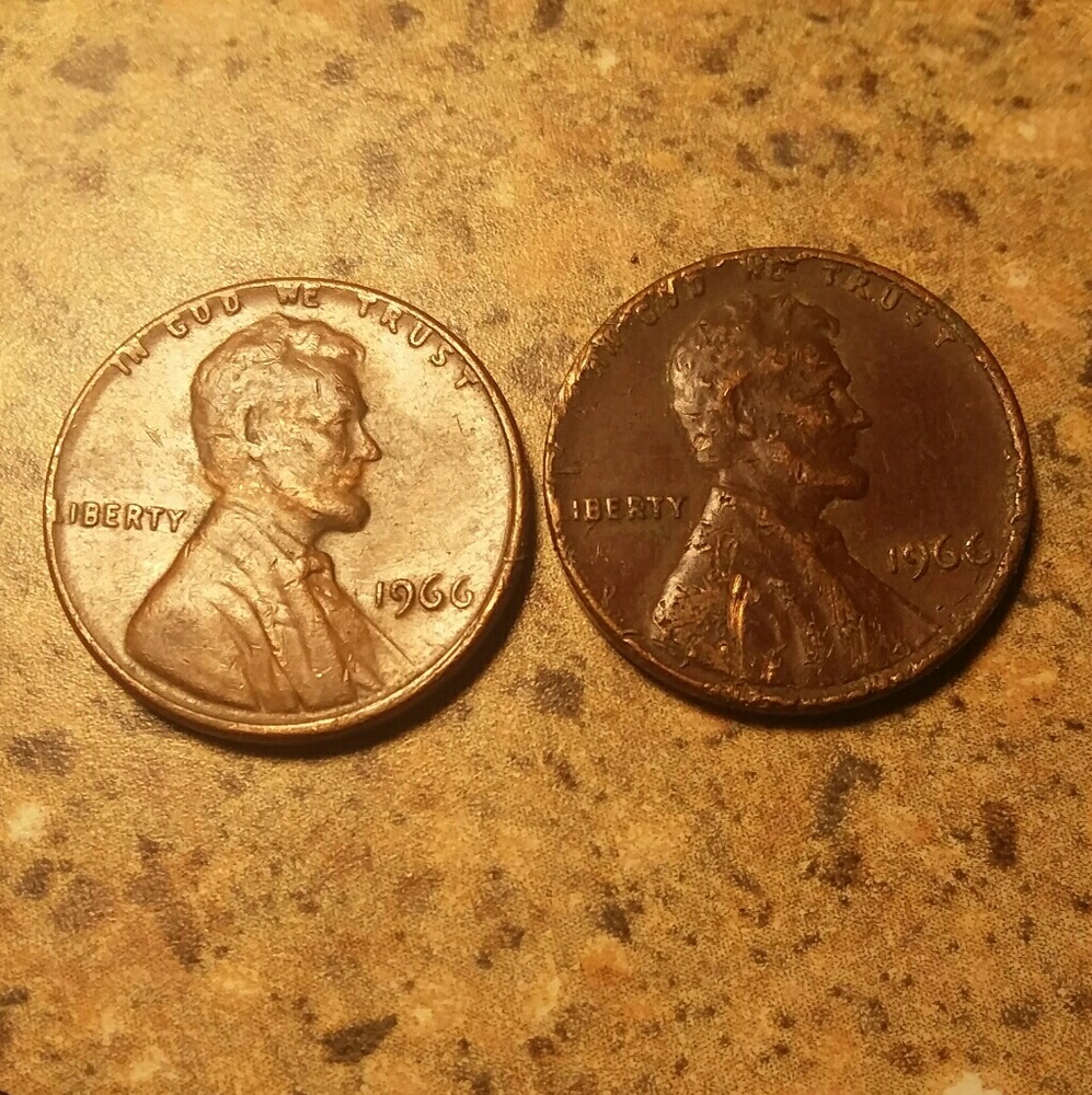 I966 penny no mint mark